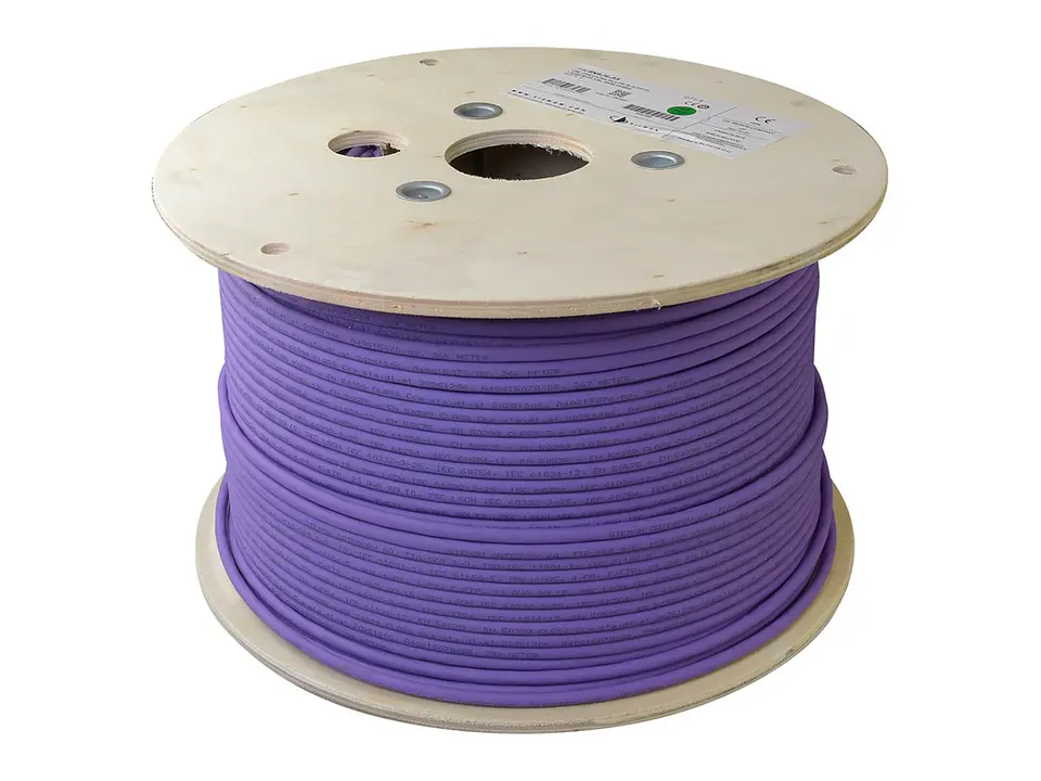 Siemon 9N6J4-A5 - Rollo 305 m - Cable F/FTP Sólido 4P Cat 6A 23AWG LSFROH, IEC 60332-3-25 Violeta (Rx305mt) Pedido mínimo 30 rollos 3