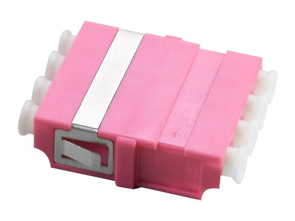 Nexconec AAL1MQNV - Acoplador FO LC Quad (4 fibras) Multimodo OM4 Color violeta sin brida 3