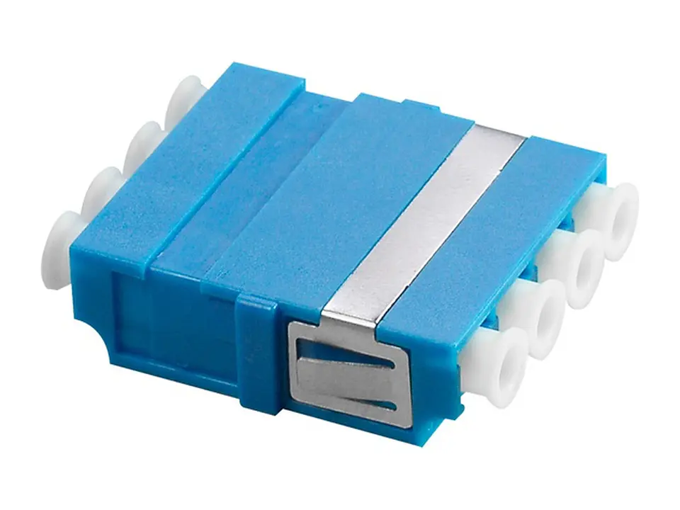 Nexconec AAL1SQNL - Acoplador FO LC/UPC Quad (4 fibras) Monomodo Color azul sin brida 3