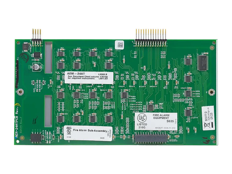 Notifier AEM-24AT - Modulo Expansor de Anunciacion Acs con 24 Botones. Permite Llegar al ACM-24AT Hasta 96 Botones. Certificación Ul, Fm 2