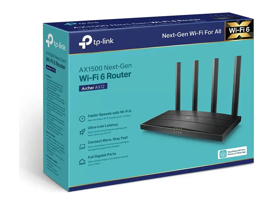 TP-LINK Router WiFi6 dual band AX1500 4