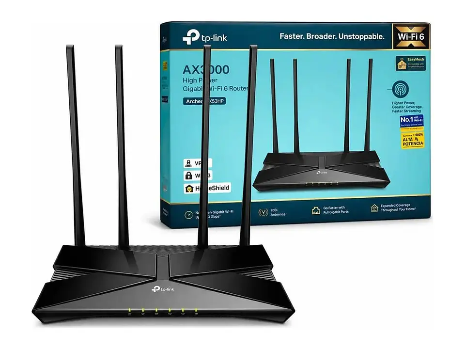 TP-LINK Router WiFi6 dual band AX3000 rompe muros 1