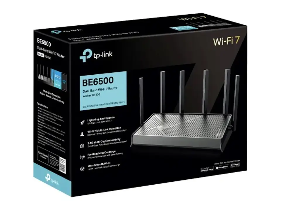 TP-LINK Router WiFi7 dual band BE6500 4