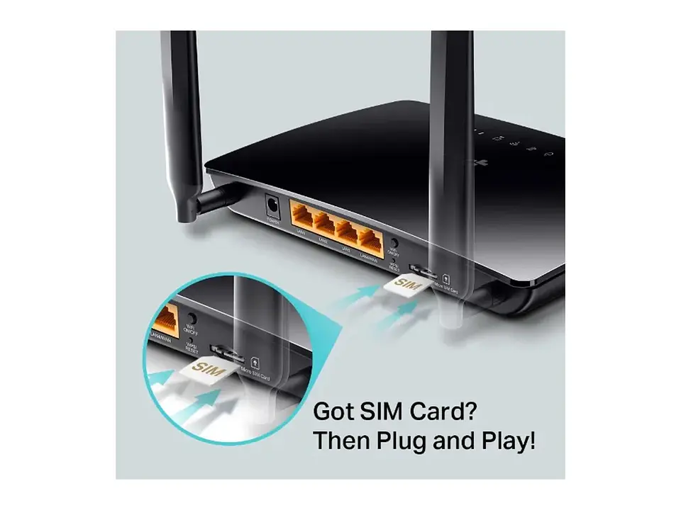 Router TP-LINK 4G LTE WiFi 5 AC1200 dual band (5GHz/2.4GHz) 4