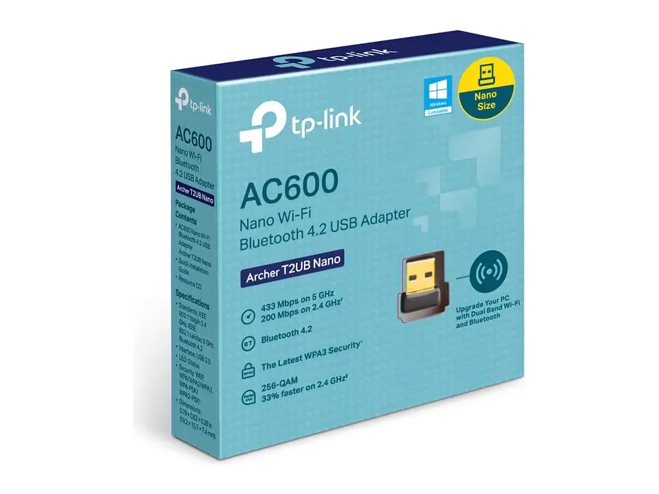 Adaptador USB TP-LINK WiFi 5 AC600 dual band (5GHz/2.4GHz) + Bluetooth 4.2 3