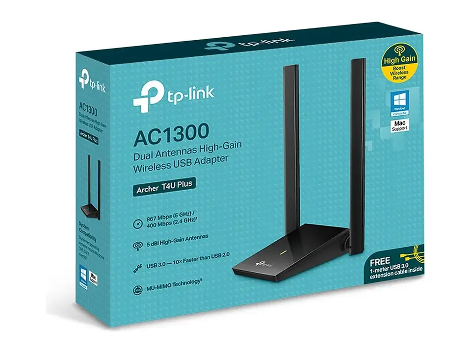 Adaptador USB TP-LINK WiFi 5 AC1300 dual band (5GHz/2.4GHz) 1