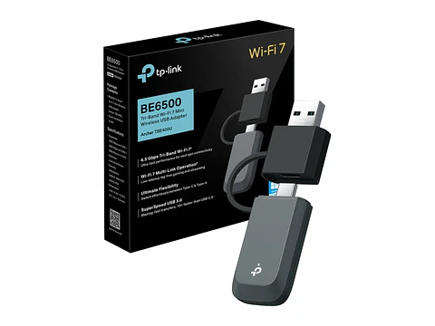 TP-LINK Adaptador USB WiFi7 tri band BE6500