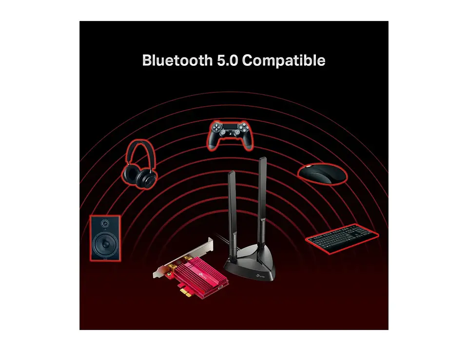 Adaptador PCIe TP-LINK WiFi 6 AX3000 dual band (5GHz/2.4GHz) + Bluetooth 5.0 2