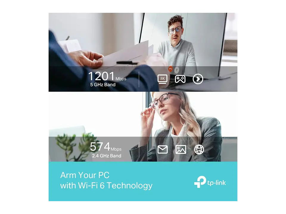 Adaptador USB TP-LINK WiFi 6 AX1800 dual band (5GHz/2.4GHz) 3
