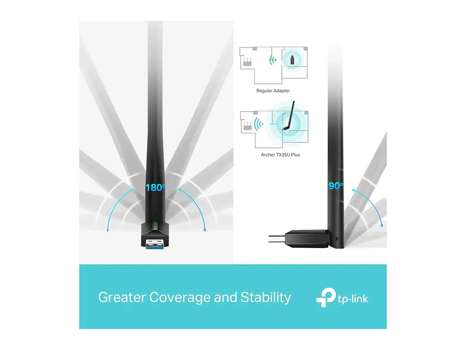 Adaptador USB TP-LINK WiFi 6 AX1800 dual band (5GHz/2.4GHz) 4
