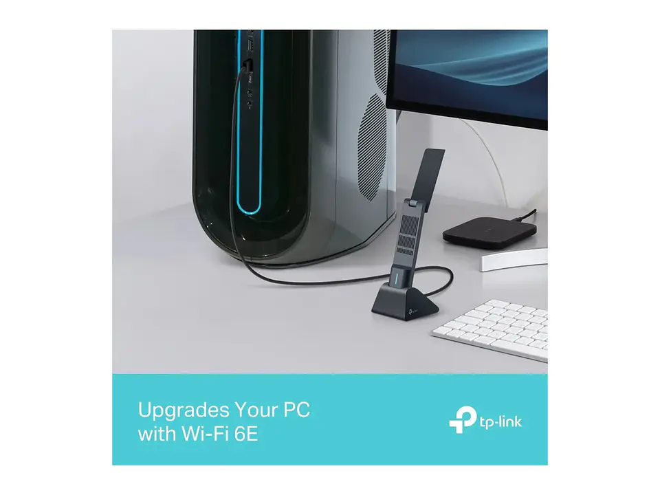Adaptador USB TP-LINK WiFi 6E AXE5400 tribanda (6GHz/5GHz/2.4GHz) 1