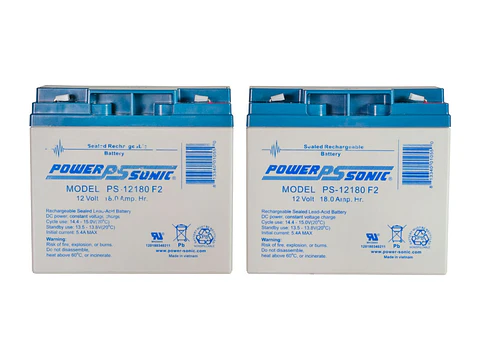 Fire-Lite BAT-12180-BP - Paquete de 2 Baterías 12V, 18AH