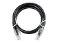 LinkBasic CAA01-UC6-1-A - Patch Cord UTP Multfilar RJ-45 Cat6 1mt Negro - Miniatura 1