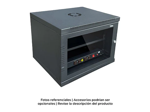 Quest CGC-2888 - Gabinete de Pared Compacto 7-RU 510 x 450mm. Incluye: Bandeja 1-RU + PDU de 4 tomas 5-15R