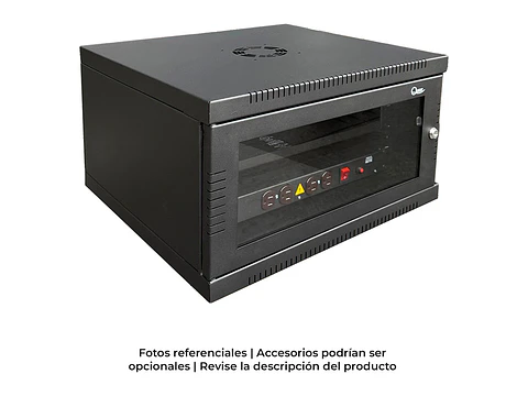 Quest CGC-2889 - Gabinete de Pared Compacto 9-RU 510 x 450mm. Incluye: Bandeja 1-RU + PDU de 4 tomas 5-15R