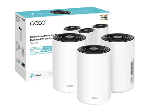 TP-LINK Sistema Mesh WiFi6 dual band AX1500 + Powerline AV1000