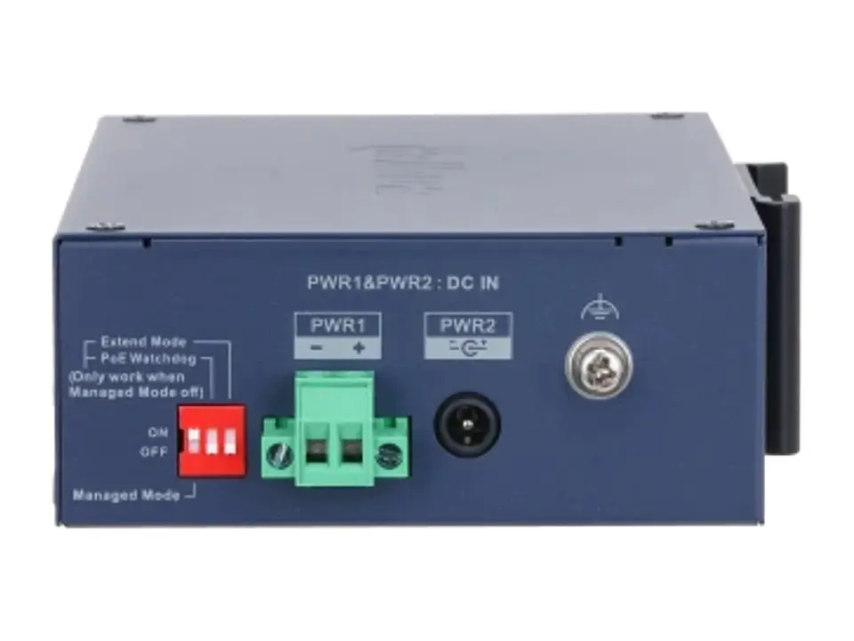 Dahua DH-CHS4110-8ET-110 - Switch Industrial Cloud Managed L2 10 Puertos - 8 PoE 10/100 + 1 Uplink Gigabit + 1 SFP Gigabit - 110 W - Hi-poe/bt 90 W - PoE 250 M - Riel Din 1