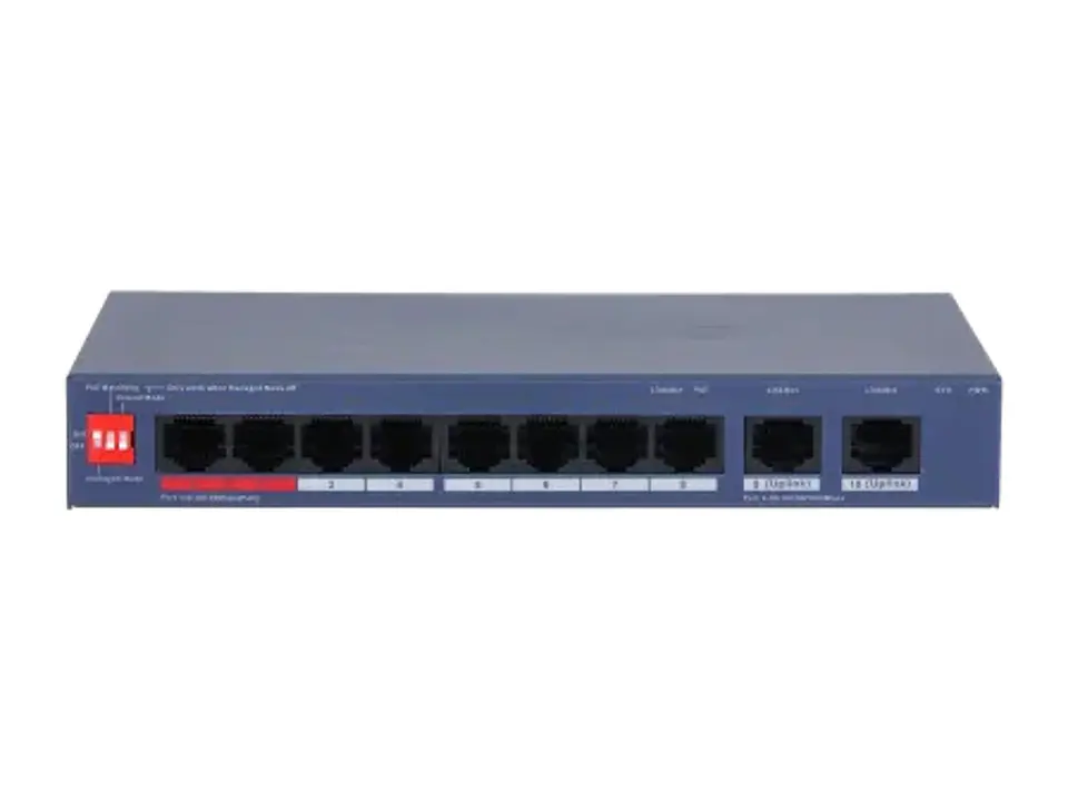 Dahua DH-CS4010-8ET2GT-110 - Switch PoE Administrado por Nube 8 Puertos Fast Ethernet + 2 Puertos Gigabit – 110 W 2