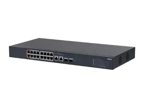 Dahua DH-CS4218-16ET-135 - Promo Agosto - Switch PoE Cloud (dolynk) L2 18P (16P PoE 10/100) + 2P Uplink Combo (RJ45 Gig/sfp), 135W (P1-2 90W)