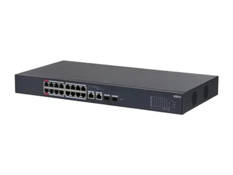 Dahua DH-CS4218-16ET-190 - Switch PoE Cloud (dolynk) L2 18P (16P PoE 10/100) + 2P Uplink Combo (RJ45 Gig/sfp), 190W (P1-2 90W)