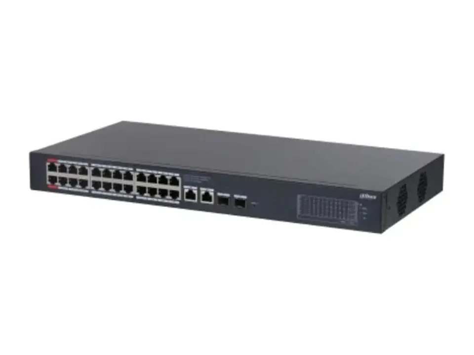 Dahua DH-CS4228-24GT-375 - Switch PoE Cloud (dolynk) L2 Gigabit 28P (24P PoE + 2P Uplink RJ45 + 2P SFP), 375W (P1-2 90W) 1
