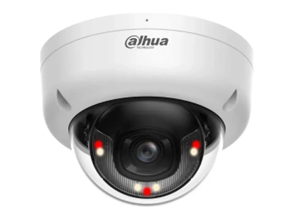 Dahua DH-IPC-HDBW1439E1-A-IL - Promo Agosto - Camara IP Domo 4MP Smart Dual Light, Mic, IK08, IP67, PoE 4