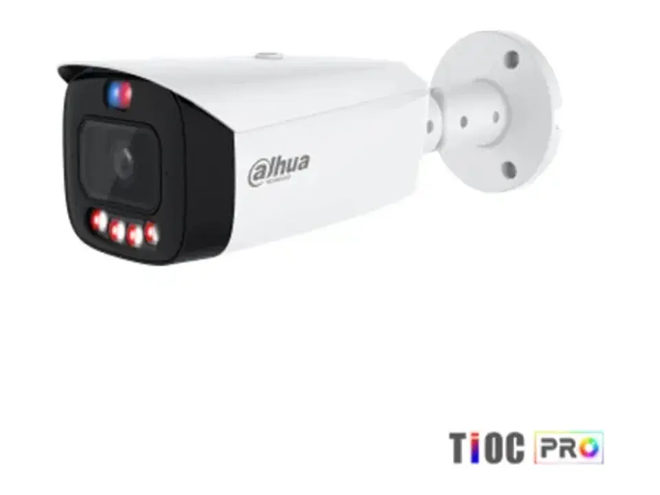 Camara IP Bullet 4MP Tioc Pro Wizcolor, IR 50M + Luz Calida 50M 1