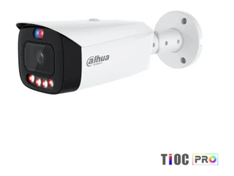 Camara IP Bullet 8MP Tioc Pro Wizcolor, IR 50M + Luz Calida 50M