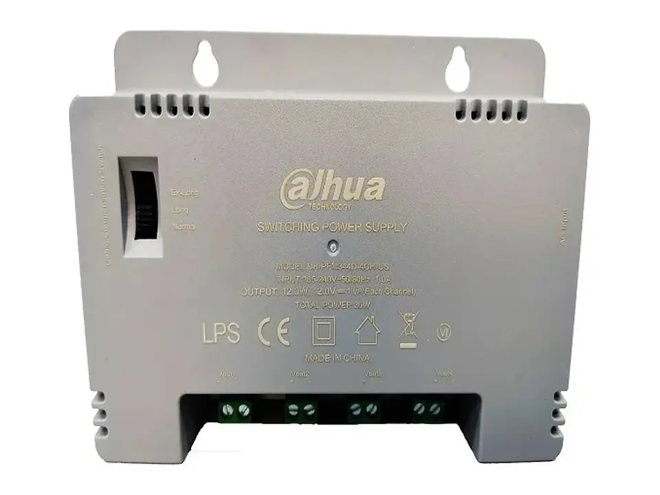 Dahua DH-PFM344D-4CH-US - Fuente de Alimentacion Multisalida 4 Canales 12 VDC (12/13.5/15 VDC Ajustable) 30 W para CCTV 1