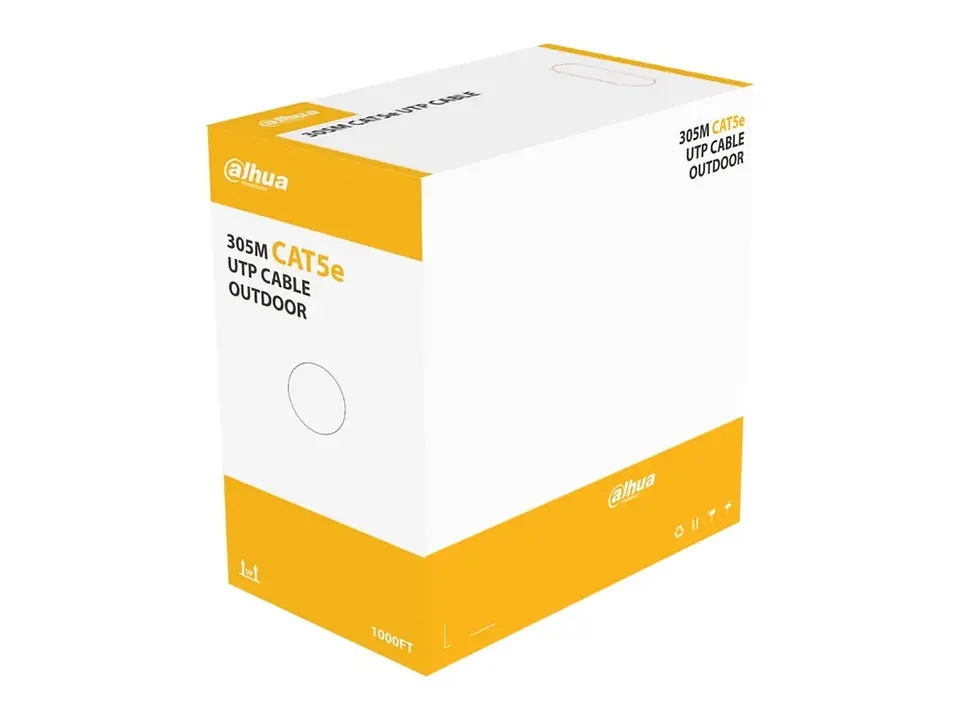 Dahua DH-PFM920-5EU - Cable Utp CAT5E para Exteriores de 305M 24 Awg Cubierta Exterior Mdpe Cumple con Certificacion Retardante de Flama Ansi/tia 568-C.2 1