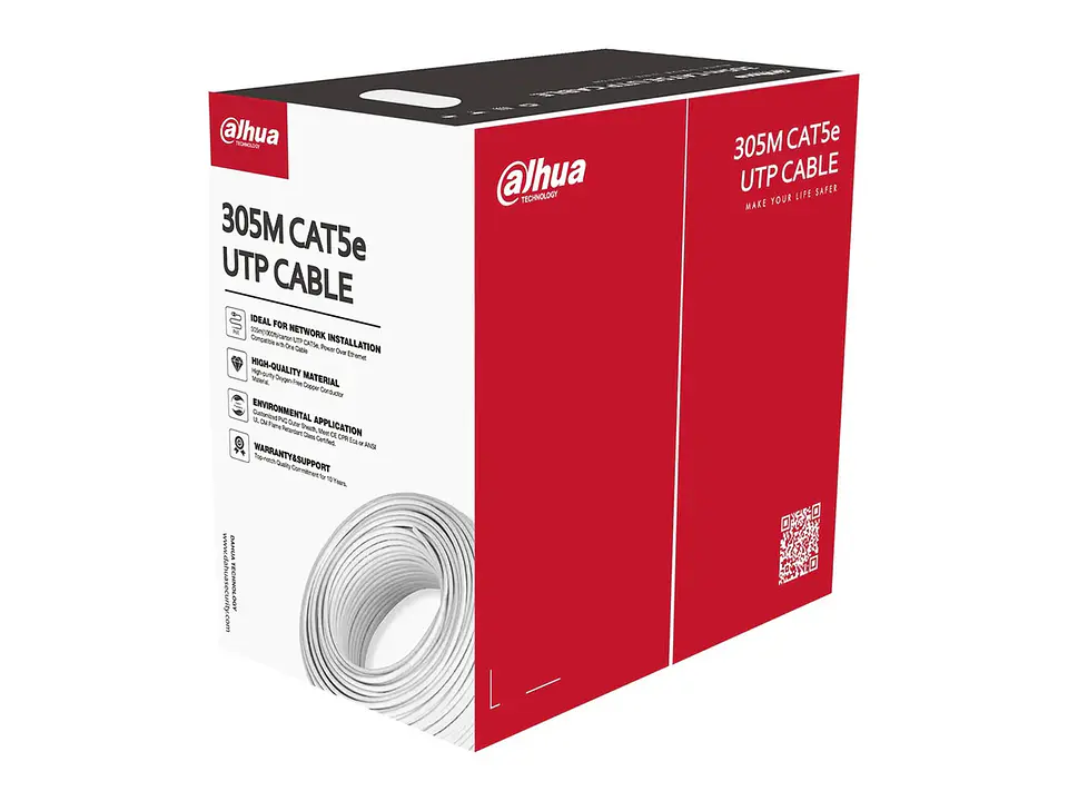 Dahua DH-PFM920I-5EU - Cable Utp CAT5E Cobre Puro Ofc 305M (24AWG, PoE) 1