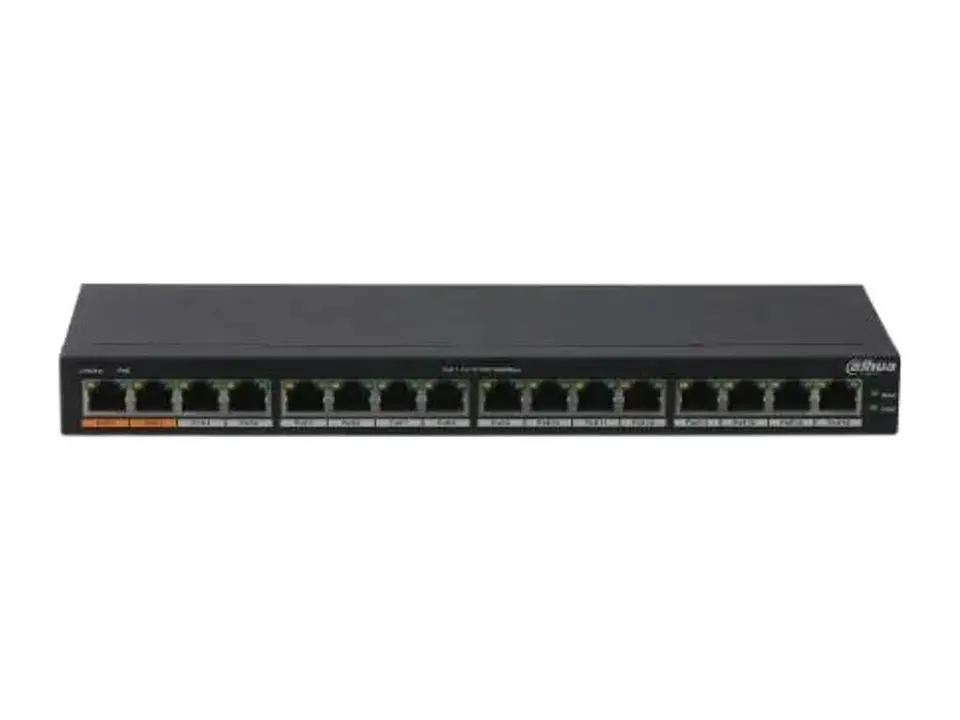 Dahua DH-PFS3016-16GT-190 - Switch PoE Gigabit 16 Puertos, No Administrable, 190W 1