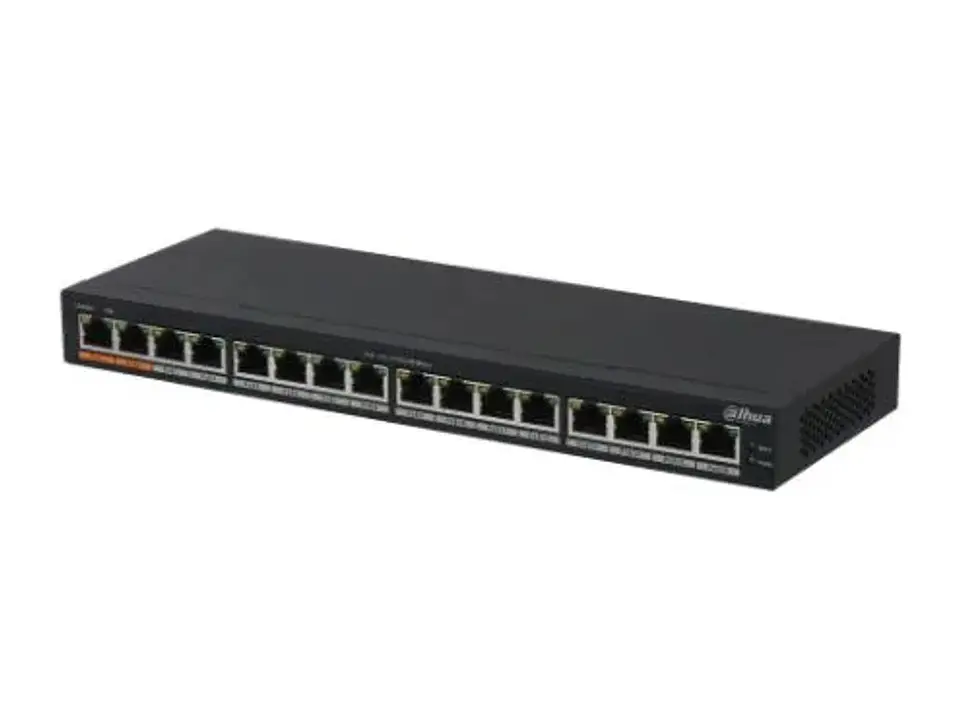 Dahua DH-PFS3016-16GT-190 - Switch PoE Gigabit 16 Puertos, No Administrable, 190W 4