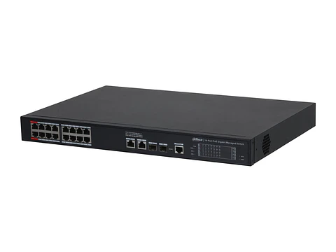 Dahua DH-S4220-16GT-190 - Switch administrable S4220-16GT-190 - 16 puertos PoE 190W + 2 RJ45 + 2 SFP