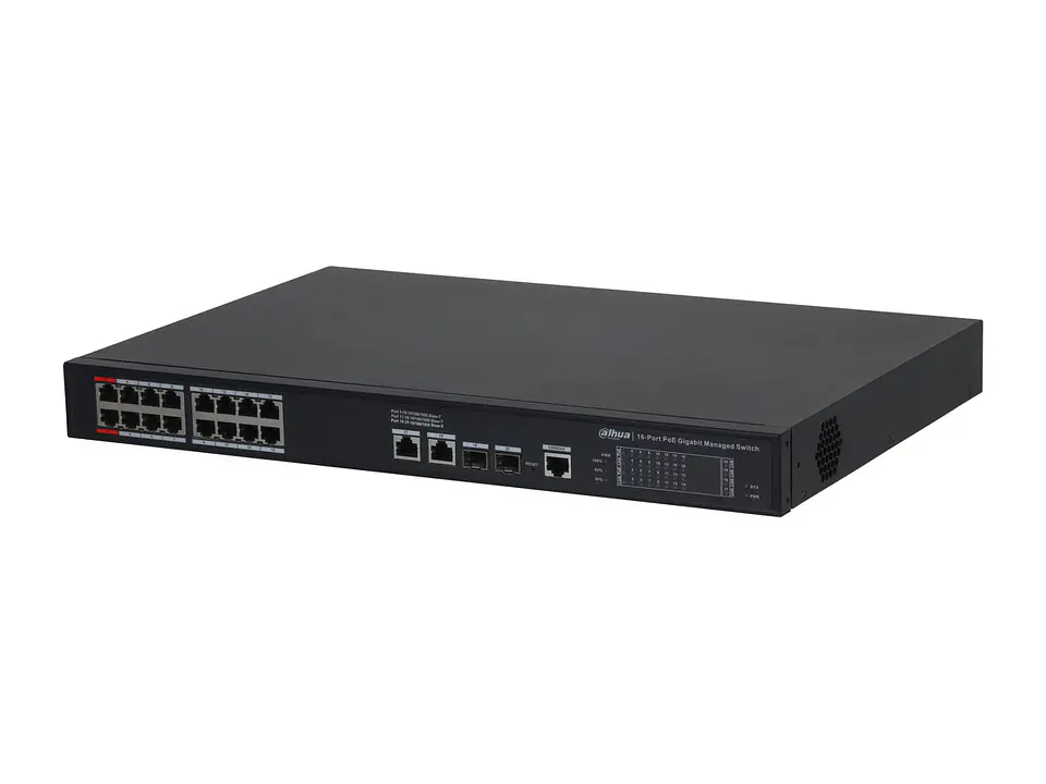 Dahua DH-S4220-16GT-190 - Switch administrable S4220-16GT-190 - 16 puertos PoE 190W + 2 RJ45 + 2 SFP 1