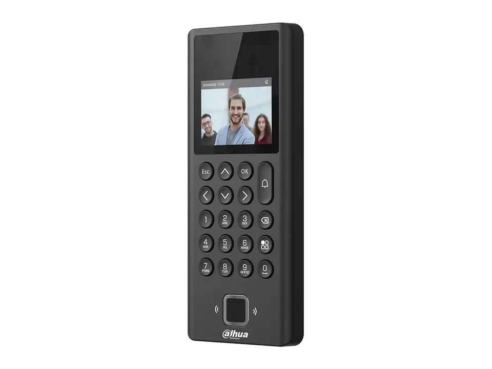 Dahua DHI-ASI3204E - Terminal de Control de Acceso Rostro + Huella + Tarjeta + Clave, Pantalla 2.4