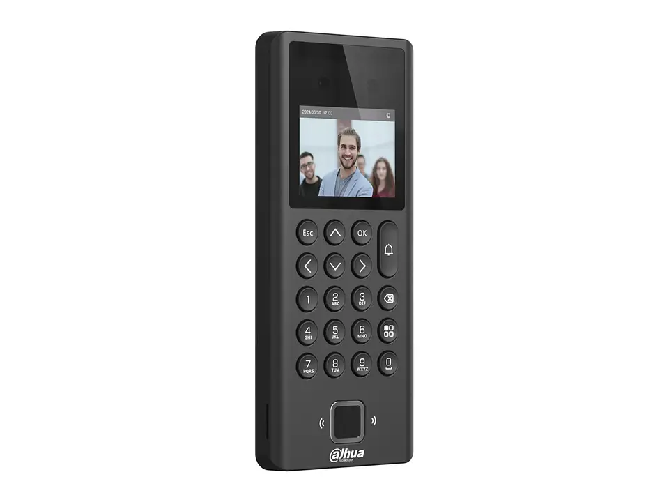 Dahua DHI-ASI3204E - Terminal de Control de Acceso Rostro + Huella + Tarjeta + Clave, Pantalla 2.4