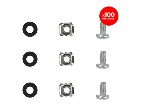 Quest DK-05112129-100U - Paquete 100 - Tornillo y tuerca en canastilla para gabinetes. (Pq x 100 Jgo)