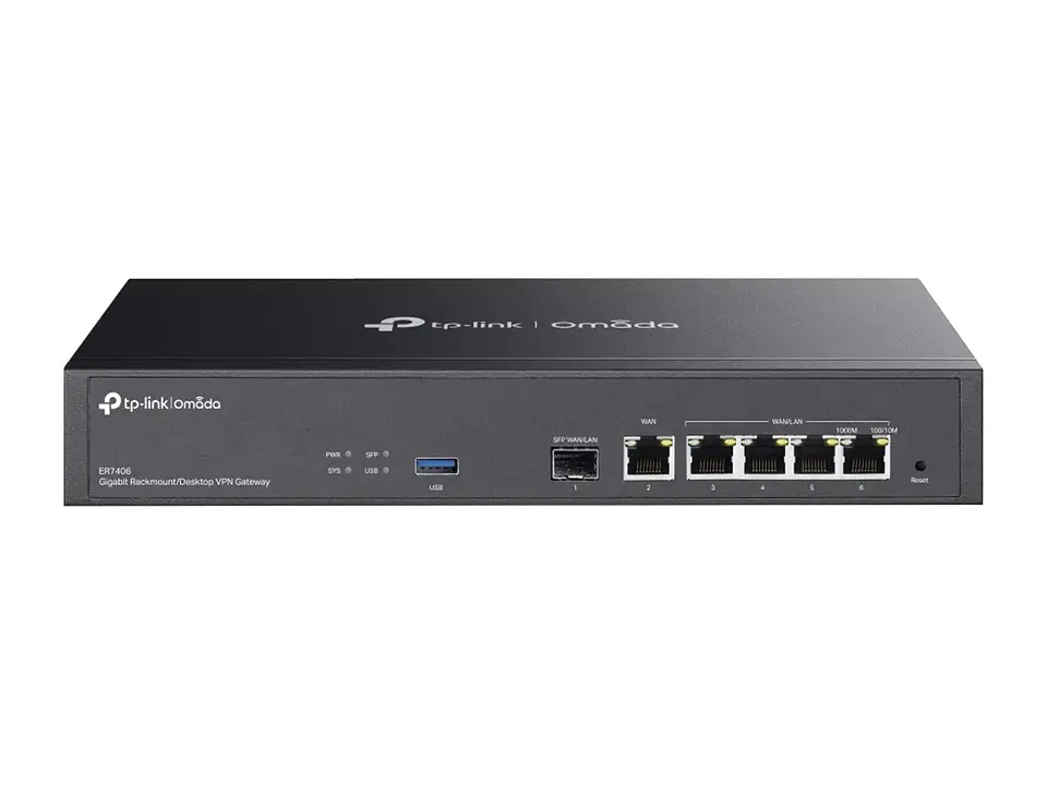 TP-Link Omada ER7406 - Omada Router VPN Gigabit, SFP + 5×RJ45 WAN/LAN 1