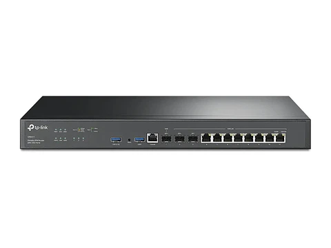 TP-Link Omada ER8411 - TP-Link Router VPN Omada / Puertos: 2×SFP+ 10GE (1 WAN, 1 WAN/LAN), 8×RJ45 Gigabit WAN/LAN