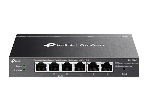 TP-Link Omada ES206GP - Switch administrable Omada L2+, 4 Gb PoE+ (65W), 2 Gb