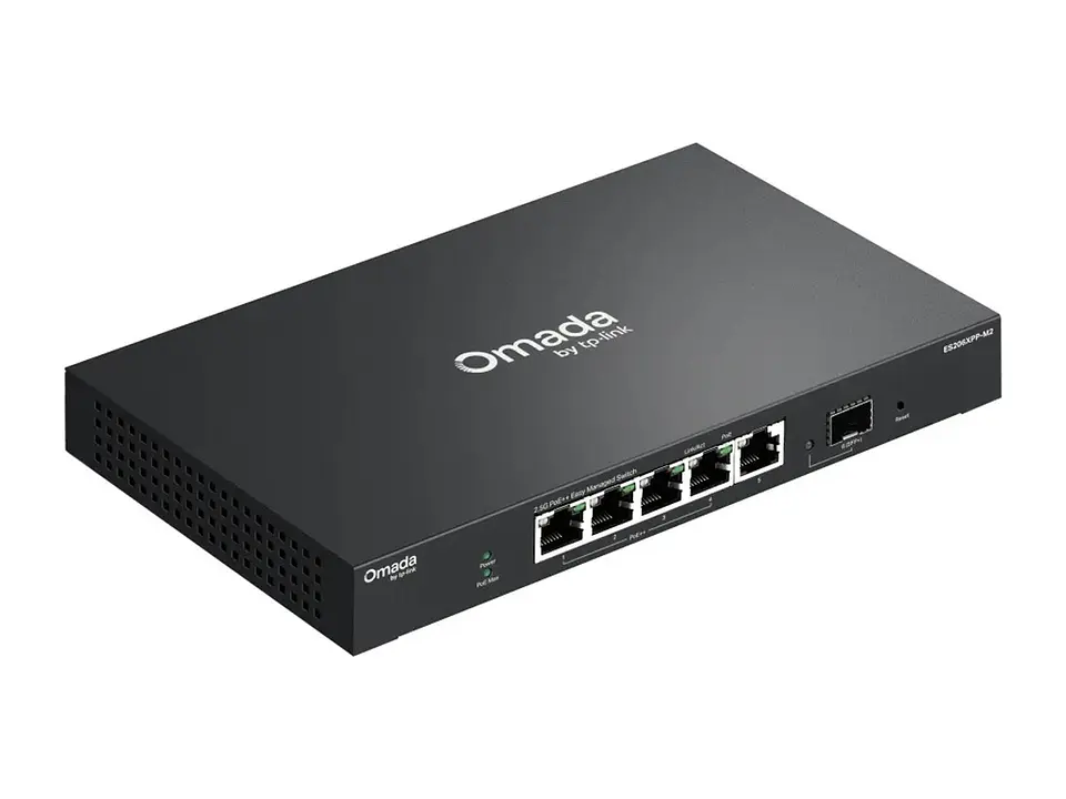 TP-Link Omada ES206XPP-M2 - Omada Switch Easy Managed 6 puertos, 4×2.5G PoE++ + 1×2.5G + 1×10G SFP+ 4