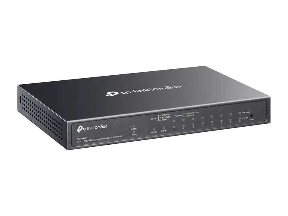 TP-Link Omada ES210GMP - Switch administrable Omada L2+, 8 Gb PoE+ (123W), 1 Gb, 1 combo SFP 3