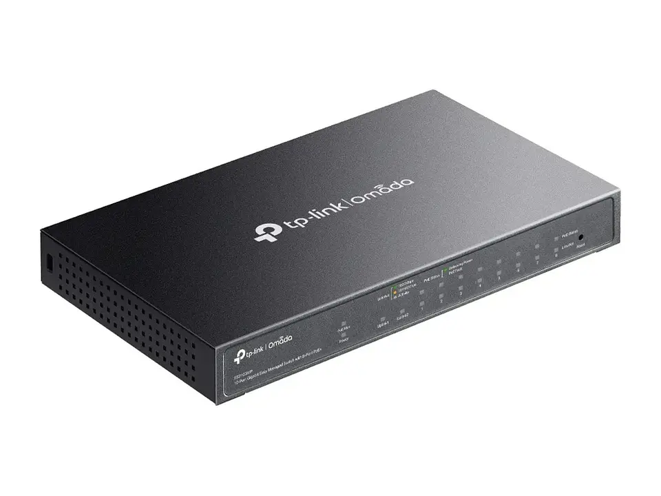 TP-Link Omada ES210GMP - Switch administrable Omada L2+, 8 Gb PoE+ (123W), 1 Gb, 1 combo SFP 4