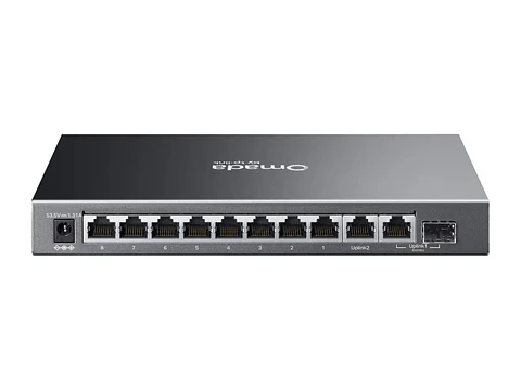 TP-Link Omada ES210GP - Omada Switch Easy Managed 10 puertos Gigabit, 8×PoE+ + 1×RJ45 + 1×Combo RJ45/SFP