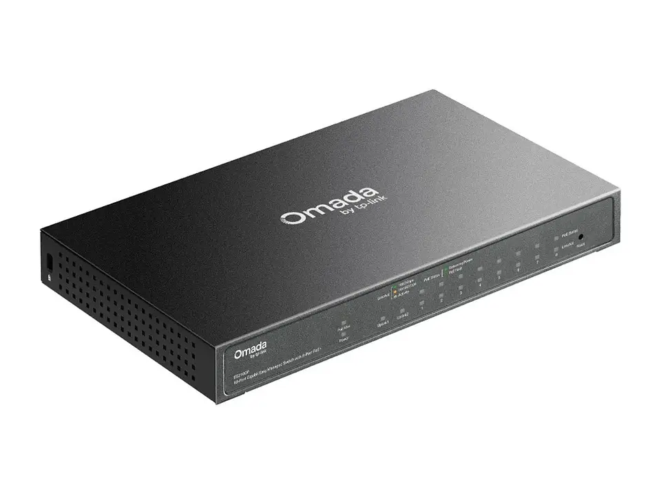 TP-Link Omada ES210GP - Omada Switch Easy Managed 10 puertos Gigabit, 8×PoE+ + 1×RJ45 + 1×Combo RJ45/SFP 4