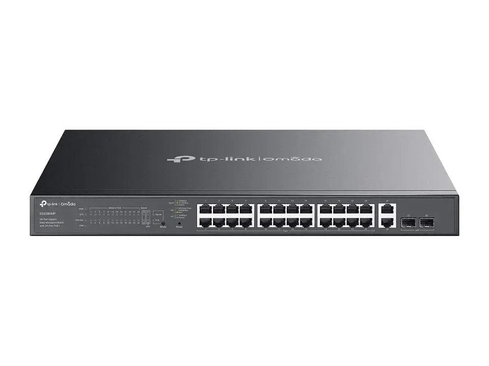 TP-Link Omada ES228GMP - Switch administrable Omada L2+, 24 Gb PoE+ (384W), 2 Gb, 2 SFP 1G 1