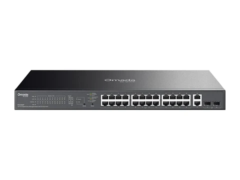 TP-Link Omada ES228GP - Omada Switch Easy Managed 28 puertos Gigabit, 24×PoE+ + 2×RJ45 + 2×SFP