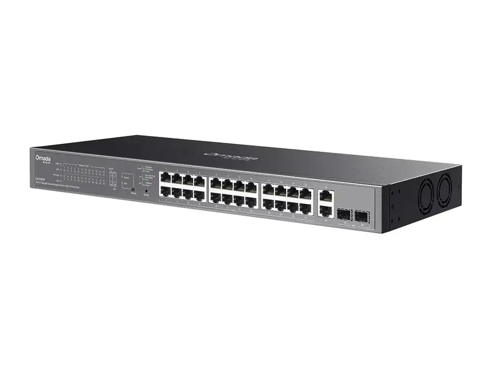 TP-Link Omada ES228GP - Omada Switch Easy Managed 28 puertos Gigabit, 24×PoE+ + 2×RJ45 + 2×SFP 3