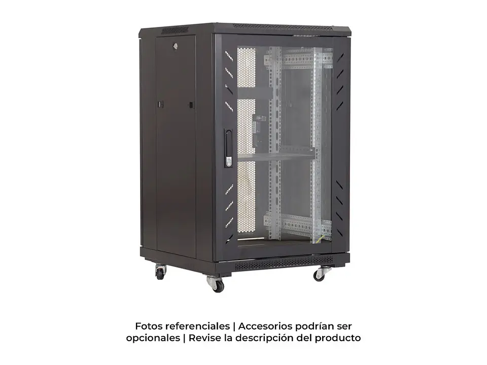 Finen F1-A36822 - Gabinete de Piso 22-RU 1,164 x 600 x 800mm (Puertas: Frontal y Posterior simple, ambas c/malla) No incluye accesorios 1